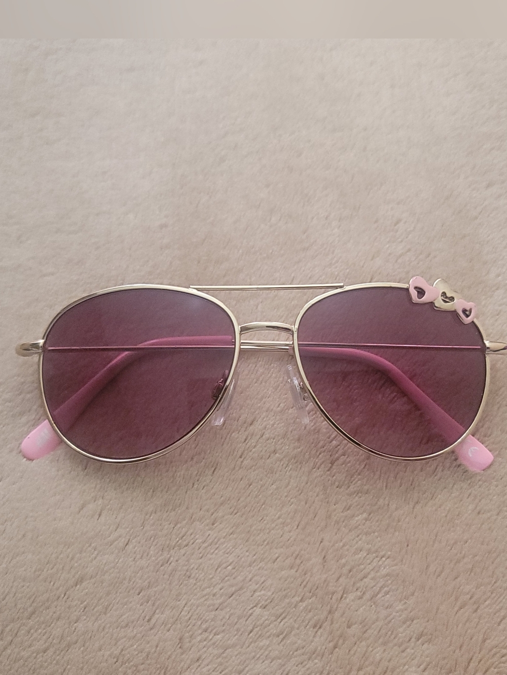 H&M Girl Gold/Pink Aviator Sunglasses Size 2Y-4Y